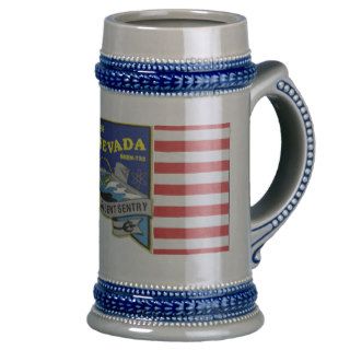 USS Nevada SSBN733 Silent Sentry Beer Stein Coffee Mugs