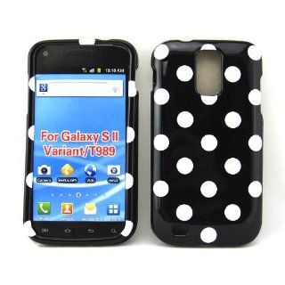 Samsung Galaxy S II T989 (T Mobile Galaxy S II) "Polka Party" Hard Case, Black [Cellular Connection Packaging] Cell Phones & Accessories