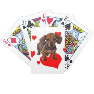 Love (Hearts) Dachsies   Dachshund Poker Deck