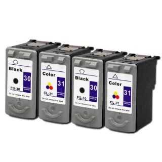 4 Pack   2 PG30 PG 30 / 2 CL31 CL 31 Remanufactured CANON Ink Cartridge for Canon Printers PIXMA iP1800 iP2600 MP140 MP210 MP470 MX310 MX300 MP190 iP 1800 iP 2600 MP 140 MP 210 MP 470 M X310 MX 300 MP 190 2 Black and 2 Color Printer Electronics