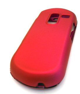 Samsung R455c Straight Hot Pink Solid HARD Rubberized Feel Rubber Coated Case Skin Cover Protector Cell Phones & Accessories