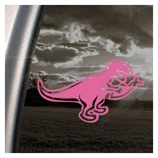 Dinosaur Eating Jesus Fish Evolve Pink Decal Car Pink Sticker Automotive