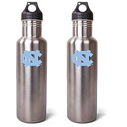 North Carolina Tar Heels 27 oz Stainless Steel Water Bottles (Pack of 2) Pinemeadow College Themed