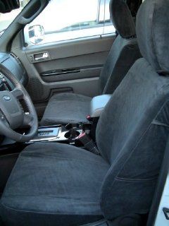 Exact Seat Covers, F472 V1, 2009 2011 Ford Escape Front Bucket Seats Custom Exact Fit Seat Covers, Black Velour Automotive