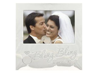 Malden Wedding Bling Bling I Got the Ring Silver Picture Frame, 4 Inch by 6 Inch   Luxury Frames