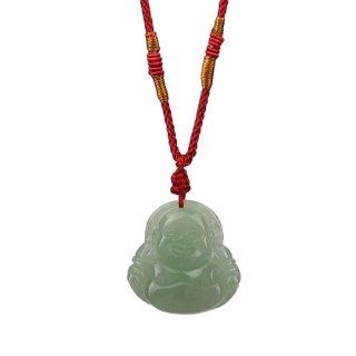 O stone Jade Maitreya Buddha Pendant S Necklace Grounding Stone Protection Amulet Jewelry