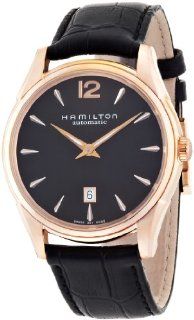Hamilton Men's H38645735 Jazzmaster Slim Black Dial Watch Hamilton Watches