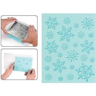 Sizzix Textured Impressions Embossing Folder with Stamp   Snowflake Background Set by Hero Arts