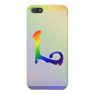 Rainbow Monogram iPhone 5 Case L