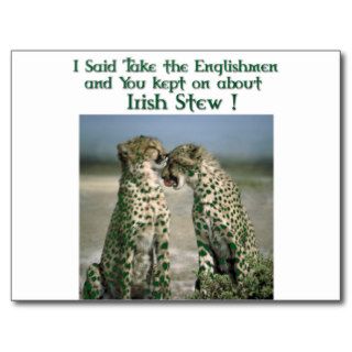 Irish Stew funny shirts and irish humour gifts Postcard