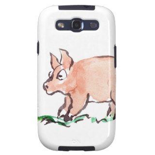 Piggy Goes Oinking Here and There Samsung Galaxy SIII Case