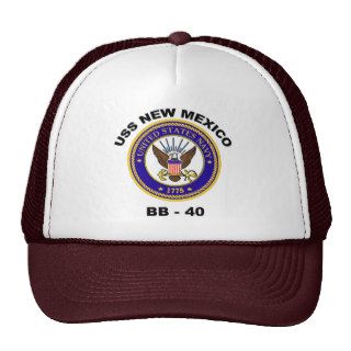 BB 40 USS New Mexico LIGHT Mesh Hats