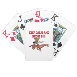 Keep Calm And Shoot On Bicycle Playing Cards