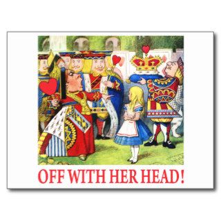 ALICE   OFF WITH HER HEAD POSTCARDS