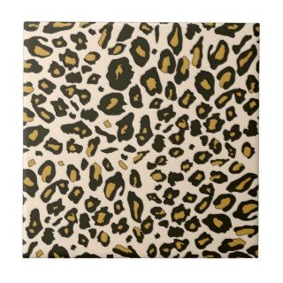 Leopard print pattern ceramic tile