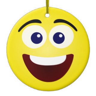 Laughing Smiley Face Ornaments