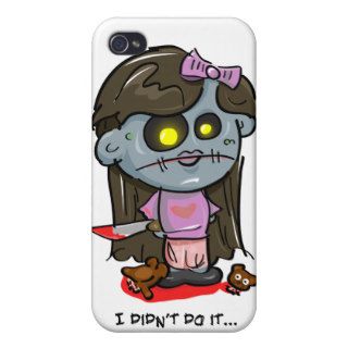"I didn't do it" zombie girl iPhone 4G case iPhone 4 Cases