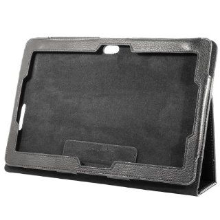 Black Case Faux Leather Cover Skin Protector For Asus Vivo Tab TF600T PC461B Computers & Accessories