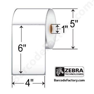 (800274 605) Zebra 4x6 Z Select 4000T Thermal Transfer Label [1" Core, 5" OD, 475/Roll, 12 Rolls/Case]  Shipping Labels 