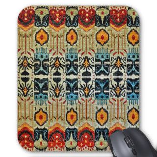 Ethnic Tribal Bohemian Handwoven Ikat Textile Asia Mouse Pad