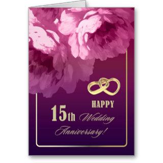 Happy 15th Wedding Anniversary Cards