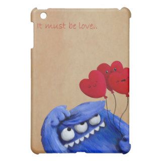 Blue Furry Love with Balloons Case For The iPad Mini