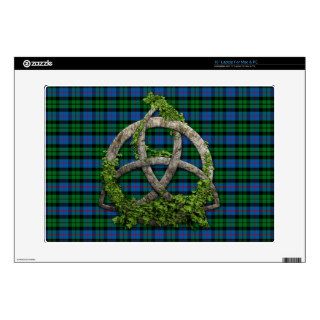 Celtic Trinity Knot And Clan Morrison Tartan Laptop Skins
