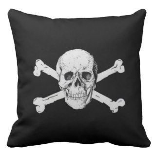 Pirate Skull and Crossbones Pillow