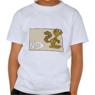 North Dakota ND Map & Prairie Dog Cartoon Tee Shirts