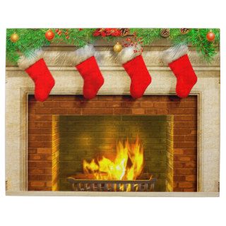 Christmas Stockings and Fireplace Photo Puzzle