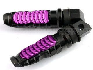 Universal Motorcycle Racing CNC Aluminum Alloy Purple Metal Passenger Rear Foot Rests Pegs Fit For Suzuki GSXR Pedal 8mm Hole Automotive