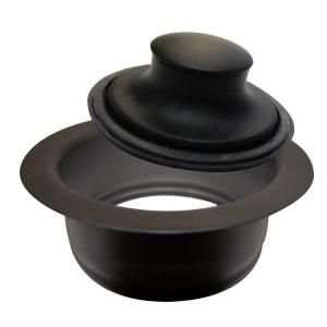 Keeney Manufacturing Company 4 in. Brass Garbage Disposal Flange and Stopper in Black K5417BLK