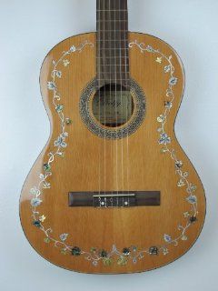 Delfy Df020 006 Solid Cedar Top Inlaid Classical Guitar Musical Instruments