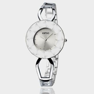 Stainless Steel Round Face Bracelet Lady watch Analog Display Japanese Movement Quartz Fashion Beauty WK462L (White Color) at  Women's Watch store.