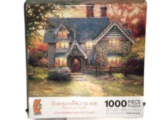 Thomas Kinkade Painter of Light Puzzle Gingerbread Cottage 1000 Pieces Toys & Games