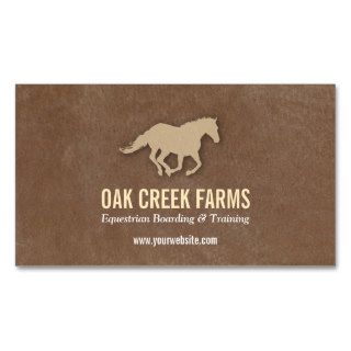 Leather Look Horse Imprint Business Cards