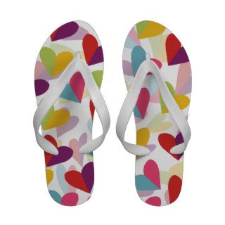 Colorful hearts sandals