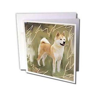 gc_4173_1 Dogs Akita   Akita   Greeting Cards 6 Greeting Cards with envelopes  Blank Greeting Cards 
