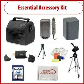 Essential Accessory Kit For Canon PowerShot SX40 HS Digital Camera, Includes   Extra Battery, External Travel Charger, Carrying Case, 4GB SDHC Memory Card and more Flash Memory Camcorders  Camera & Photo