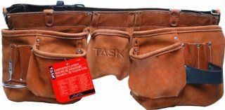 Task Tools T77261 Carpenter's Apron with Leather Belt, Oversized, 11 Pocket    