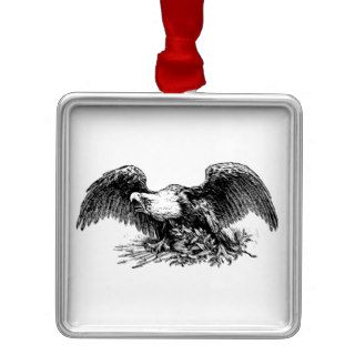 Bald Eagle Above Arrows and an Olive Branch Ornaments