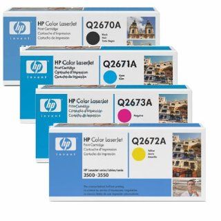 Hewlett Packard complete 4 Color Toner Cartridge Set for HP 3500/3700series Electronics
