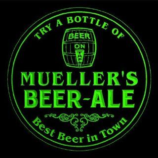 4x ccpn1587 g MUELLER'S Best Beer & Ale in Town Bar Pub 3D engraved Coasters Kitchen & Dining