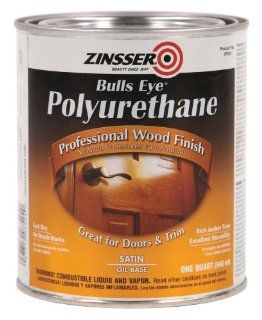 Rust Oleum Zinsser 7524 1 Quart Bulls Eye Polyurethane Satin   Household Varnishes  