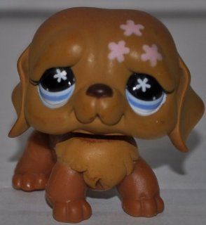 St. Bernard #481 (Blue Eyes, Pink flowers on head) Littlest Pet Shop (Retired) Collector Toy   LPS Collectible Replacement Single Figure   Loose (OOP Out of Package & Print) 