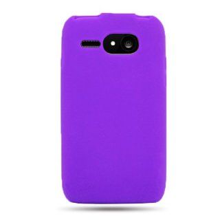 CoverON Soft Silicone PURPLE Skin Cover Case for KYOCERA C5133 EVENT [WCJ481] Cell Phones & Accessories