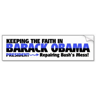 SUPPORTING PRESIDENT OBAMA BUMPER STICKERS