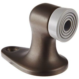 Rockwood 482.10B Bronze Door Stop, #12 x 1 1/4" FH WS Fastener with Plastic Anchor, 1 1/2" Base Width x 2 1/2" Base Length, 2 1/8" Height, Satin Oxidized Oil Rubbed Finish