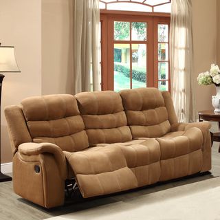 Jardin Brown Polyester Double Recliner Sofa Sofas & Loveseats
