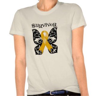 Appendix Cancer Butterfly Survivor Tshirts